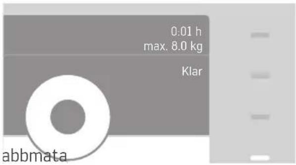 0:01 h max. 8.0 kg Klar abbmata