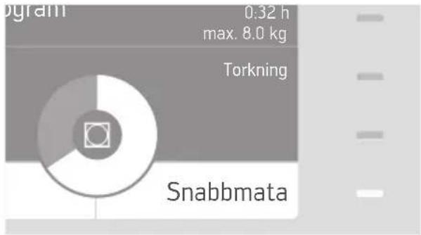 0:32 h max. 8.0 kg Torkning Snabbmata