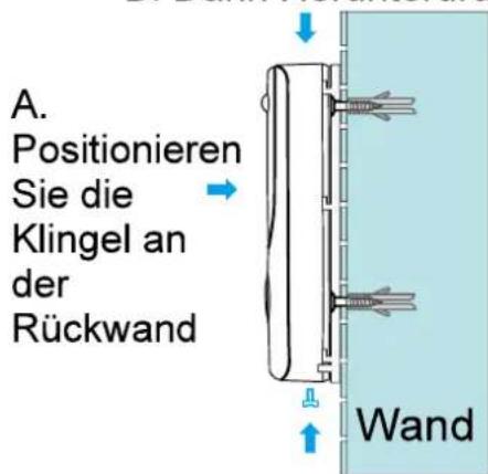 XORO SKD 10 - Vor der Installation auf Zement- und Steinwänden sollten Löcher gebohrt und Dübel verwendet werden. - 4