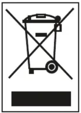 Prohibition sign depicting a trash bin crossed with a diagonal line, indicating no waste or discharge.