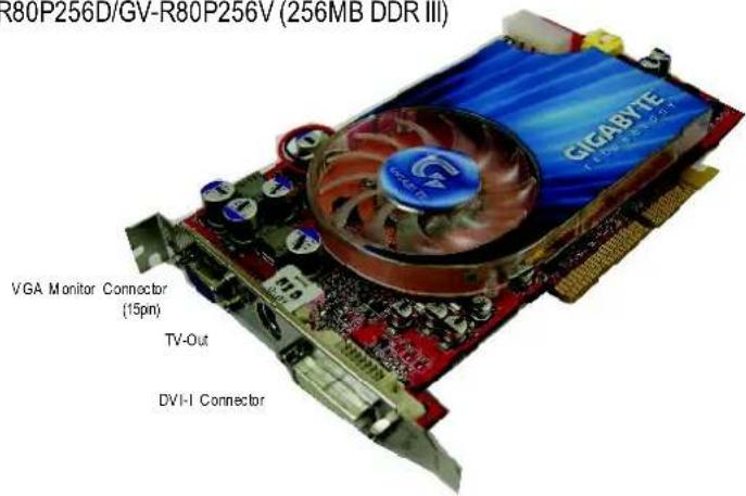 GIGABYTE GV-R80P256V - 繪圖加速卡的元件配置圖 - 1
