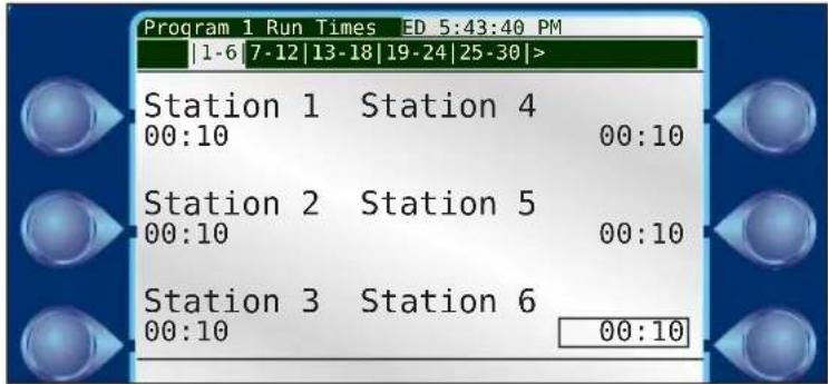 Irritrol DX3-PSBTW - Run Times - 1