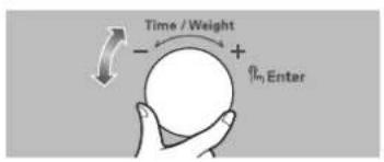 Time / Weight - + In, Enter