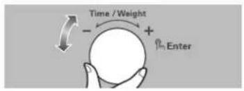 Time / Weight + Enter
