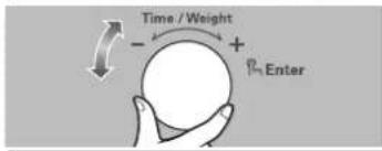 Time / Weight + R Enter