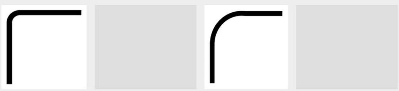Three abstract geometric shapes: a left angle, a right angle, and a horizontal line, all drawn with black lines on white background (no text or symbols)
