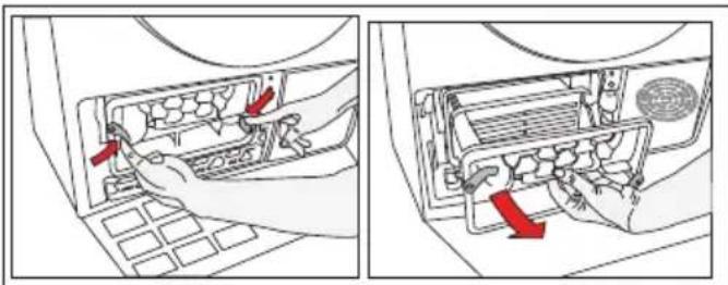 Diagram showing airflow or ventilation system inside a vehicle, with arrows indicating airflow direction and component placement.
