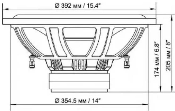 Ø 392 MM / 15.4" Ø 354.5 MM / 14" 174 MM / 6.8" 205 MM / 8"