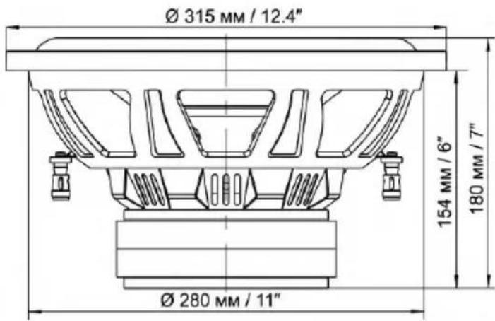 Ø 315 MM / 12.4" 154 MM / 6" 180 MM / 7" Ø 280 MM / 11"