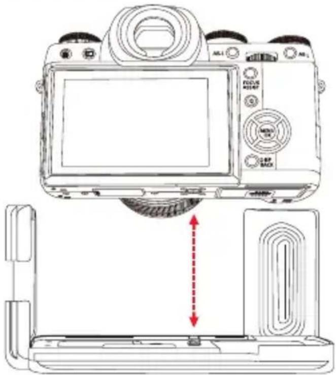Oben APG-XT1 - Connecting the Grip to Your Camera - 1