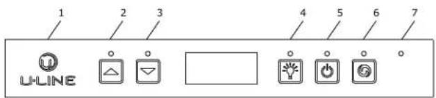 U-Line CLR1215OD - UI BUTTON LAYOUT - 1