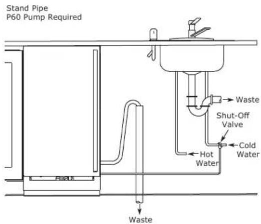 U-Line CLR1215OD - FACTORY INSTALLED DRAIN PUMP - 1