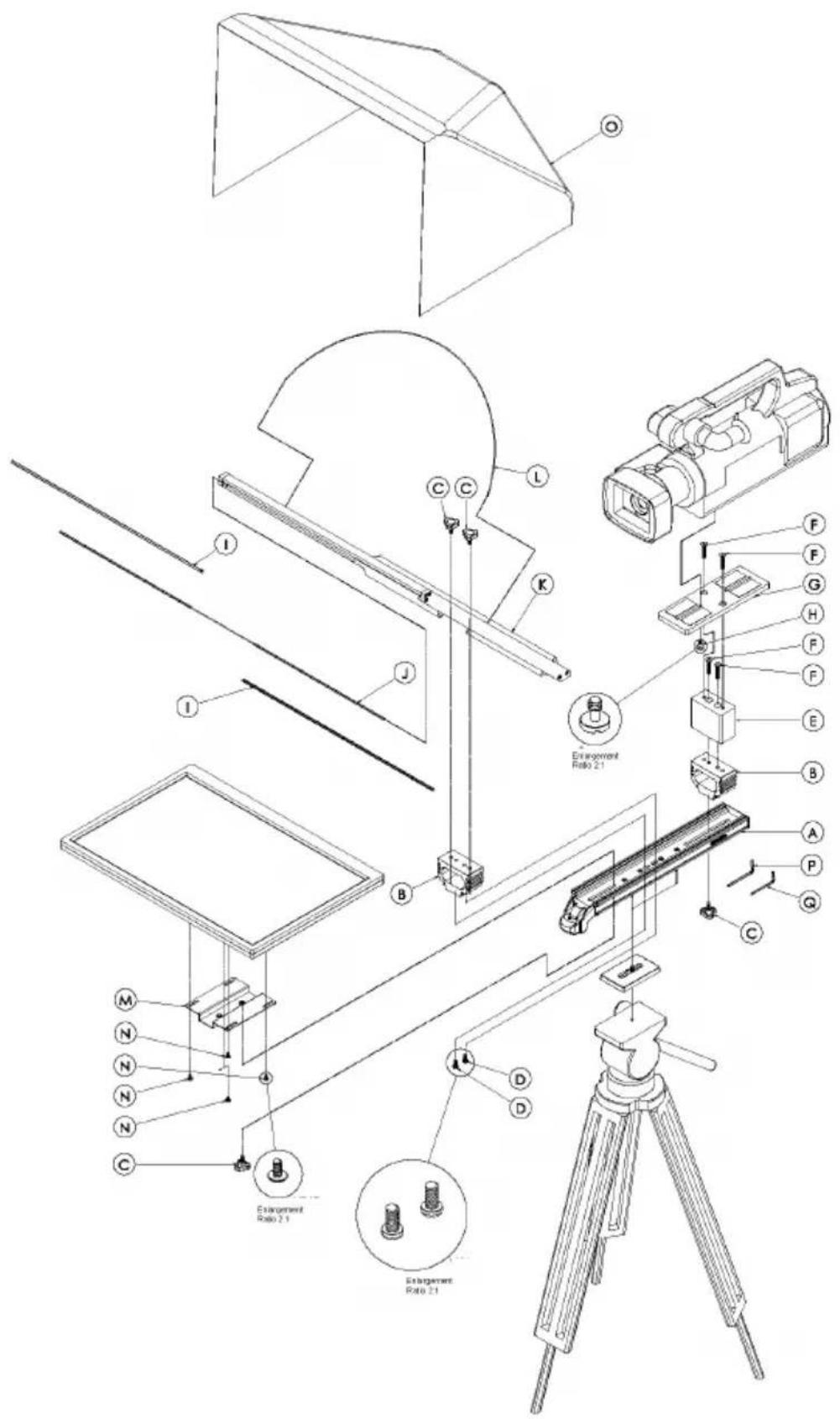 Technical diagram of a photography studio setup with labeled components and measurement ratios