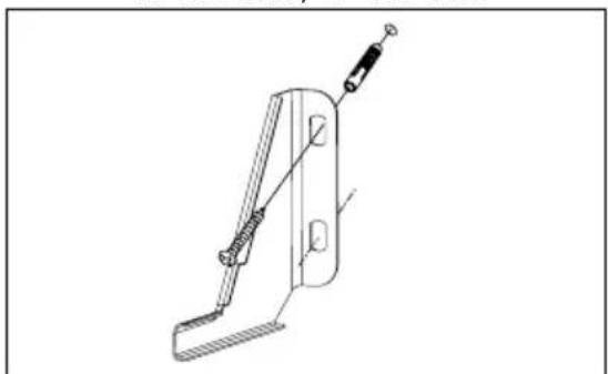Technical line drawing of a mechanical clamp or bracket component (no text or symbols)