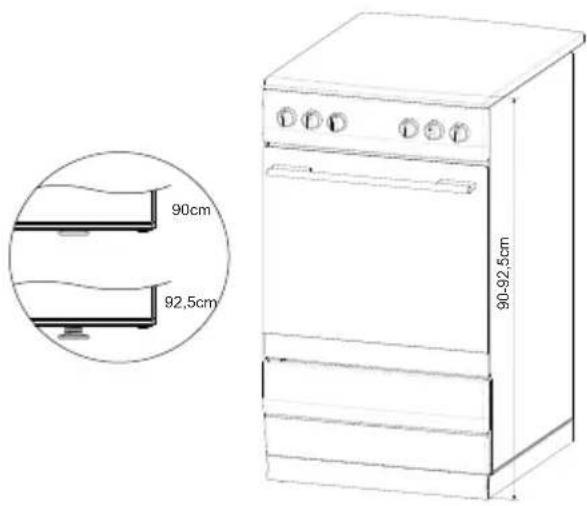 Cylinda S7564KVRF - Height of the appliance - 1