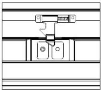 Pure technical diagram of a mechanical assembly without any text, numbers, or symbols