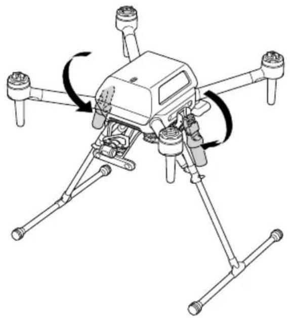 SONY RTK-1 - Fold the antenna units for aircraft. - 1