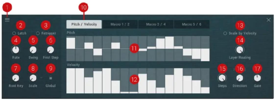 NATIVE INSTRUMENTS LO-FI GLOW - Overview of the Sequencer - 1