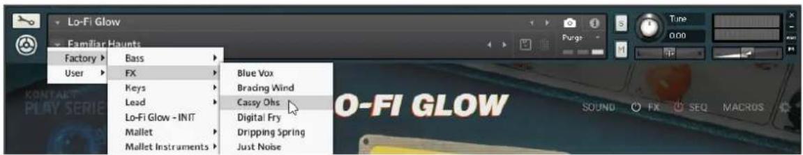 NATIVE INSTRUMENTS LO-FI GLOW - Loading a Snapshot - 1