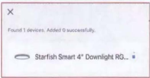 Satco 64-142 - The pairing status screen will appear. - 2