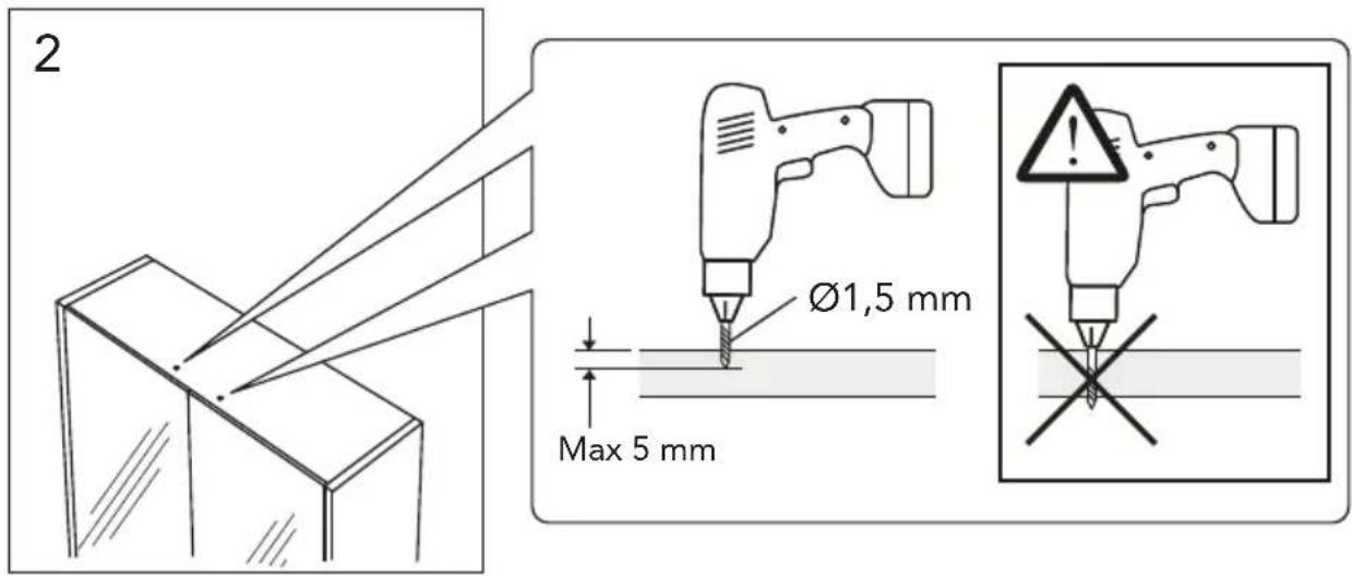 2 Ø1,5 mm Max 5 mm