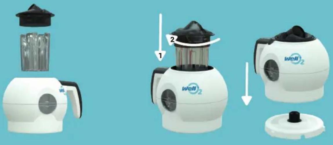 Wello2 Care - Rengöra apparaten - 6