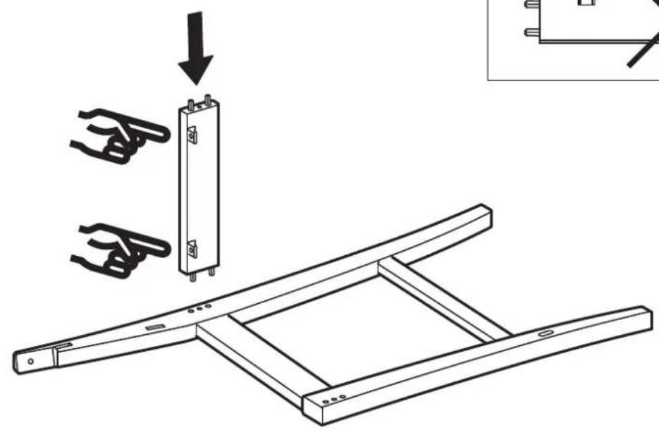Technical diagram showing a mechanical assembly with a bracket and a hand gesture, accompanied by Chinese text labels.