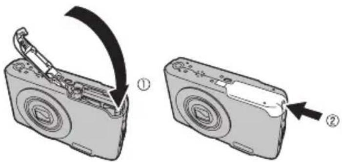 FUJIFILM FinePix JX600 - バッテリーカバーを閉めます。 - 1
