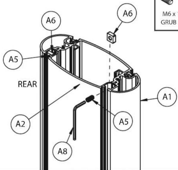 B-Tech BT8709 - OPTIONAL - FIX REAR COVERS TO COLUMNS - 2