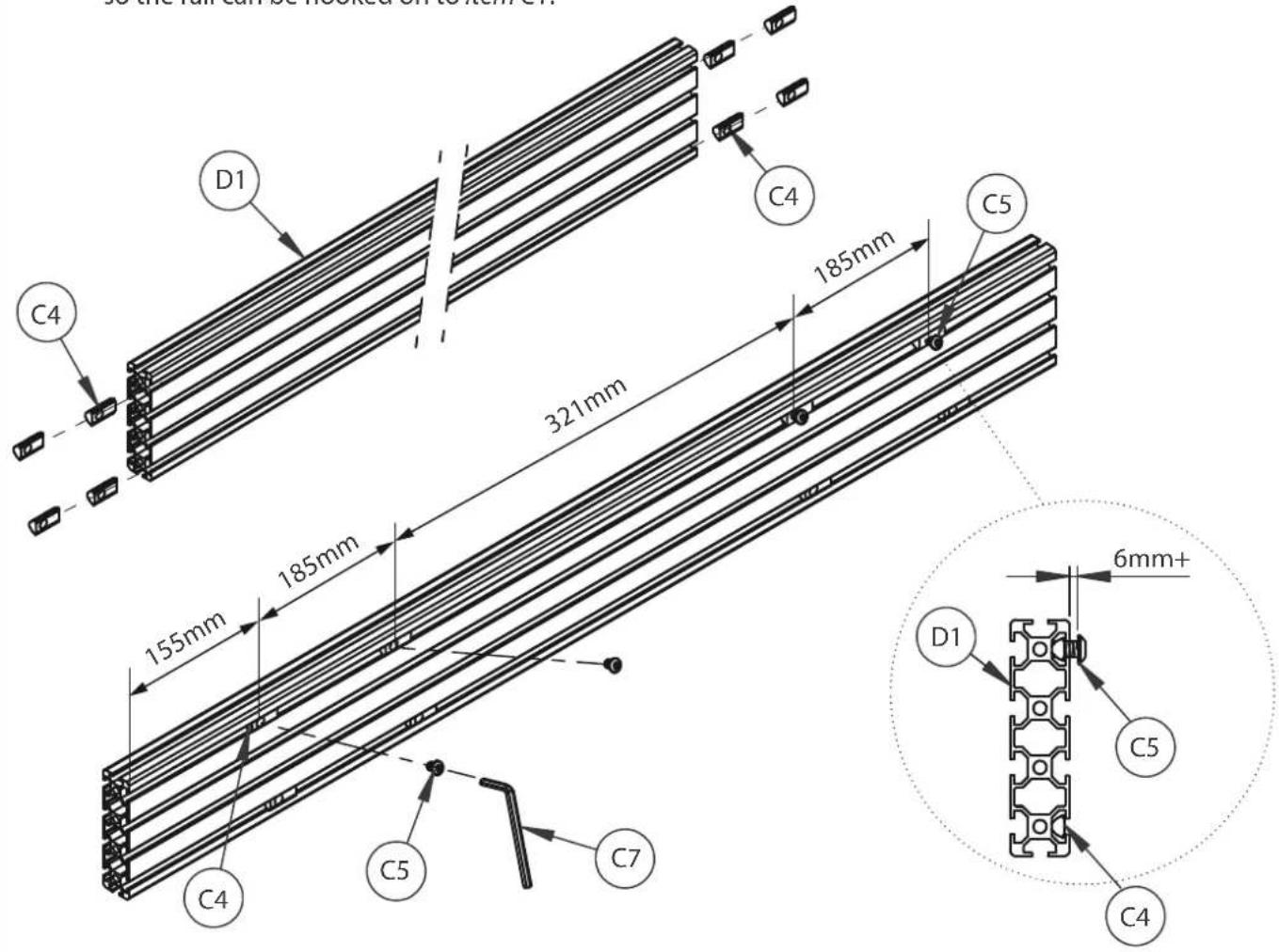 B-Tech BT8709 - HOOK RAILS ONTO MOUNTING BRACKETS - 2