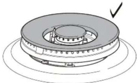 Elba Alterum ENS65-445 XD - CORRECT REPLACEMENT OF THE TRIPLE RING BURNER - 9