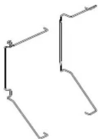 Pure mechanical linkage diagram without any text, numbers, or symbols