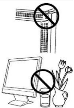EIZO FlexScan L465 - Keep small objects or liquids away from the unit. - 1