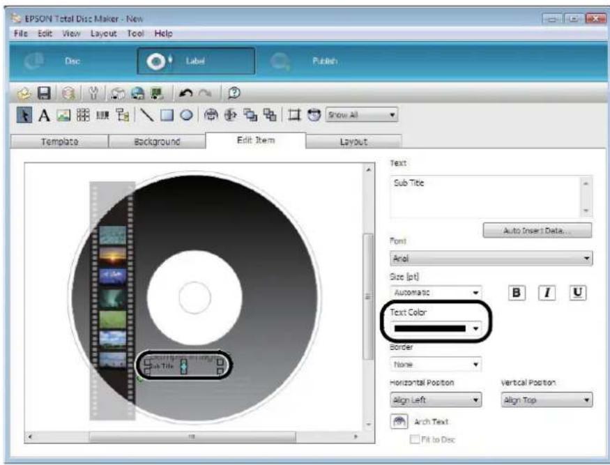 EPSON PP-100N - Enter the text you want to place in [Text]. In this example, we enter "Sample Images". - 2