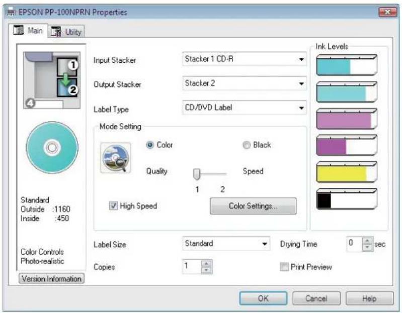 EPSON PP-100N - Displaying the printer driver screen - 1