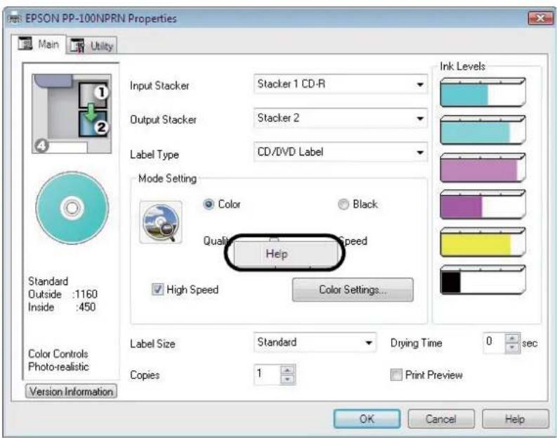 EPSON PP-100N - How to display an explanation of an option - 1