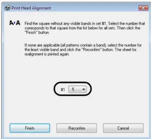 EPSON PP-100N - Select the number of the pattern with the fewest vertical lines. - 1