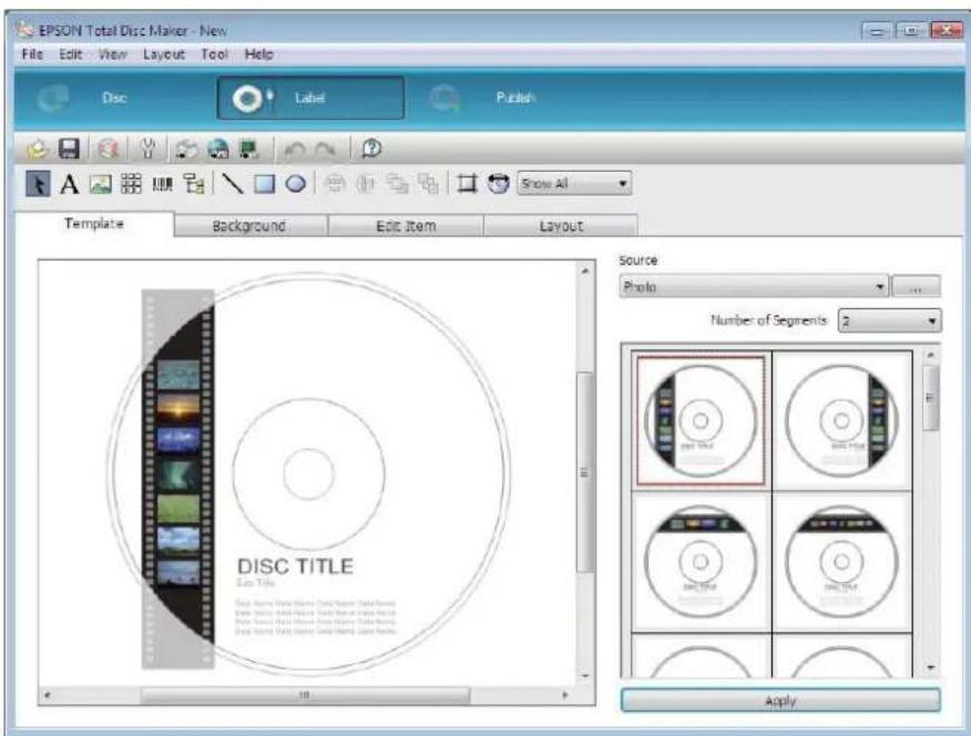 EPSON PP-100N - Select the template to use, and click [Apply]. - 2