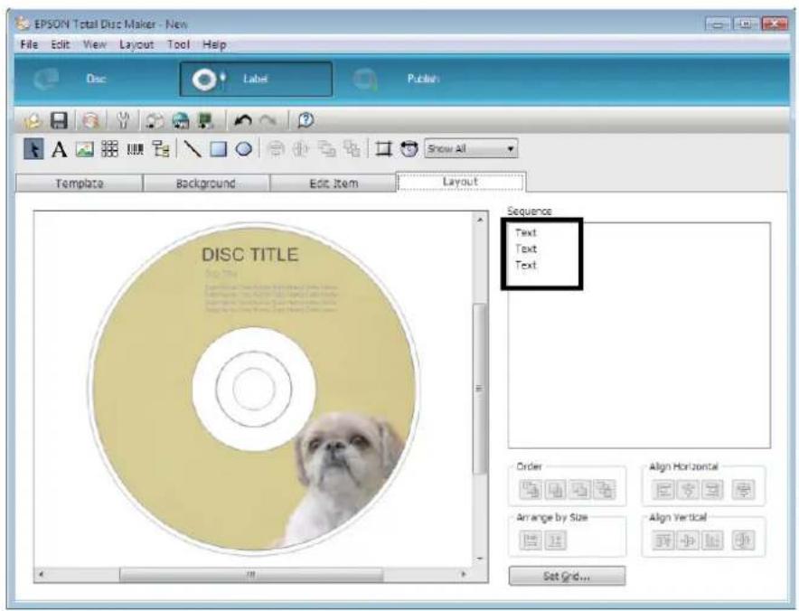 EPSON PP-100N - Create a label in EPSON Total Disc Maker. - 1