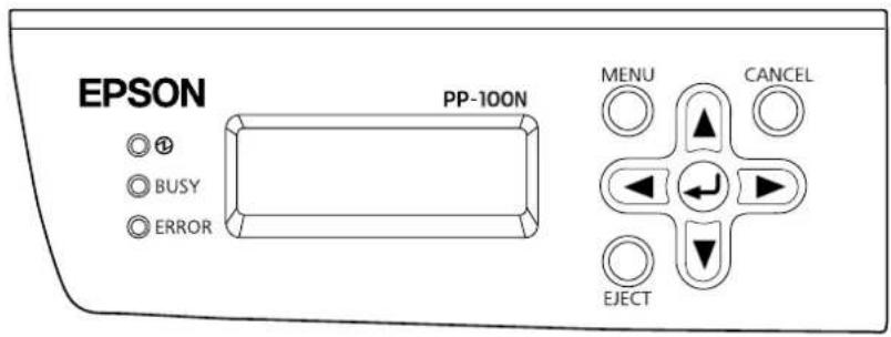 EPSON PP-100N - Checking the status of this product using the indicator light display - 1