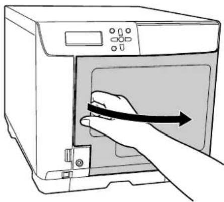 EPSON PP-100N - Hold the handle, and open the disc cover in the direction indicated by the arrow in the illustration below. - 2