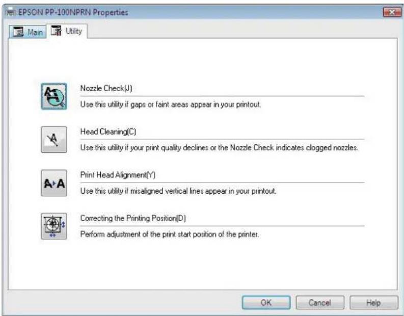 EPSON PP-100N - (Utility) screen - 1