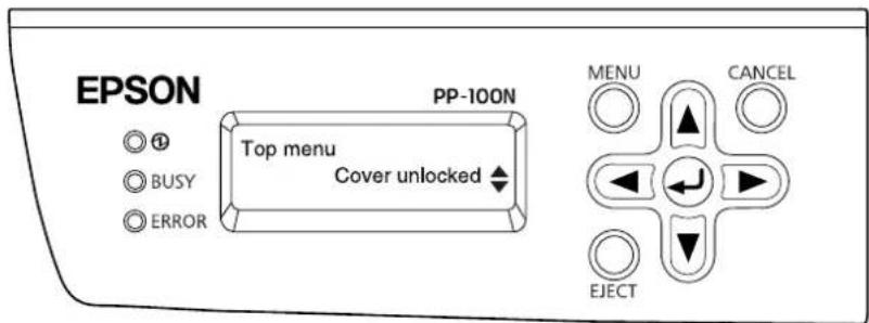 EPSON PP-100N - Press the MENU button. - 1