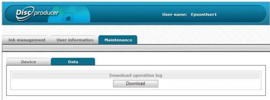 EPSON PP-100N - Downloading operation log - 2