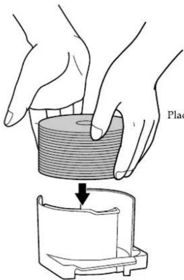 EPSON PP-100N - Take out the input stacker and load the discs into it. - 2