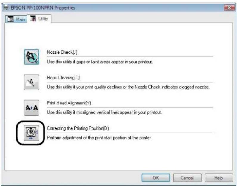 EPSON PP-100N - Correcting the printing position - 1