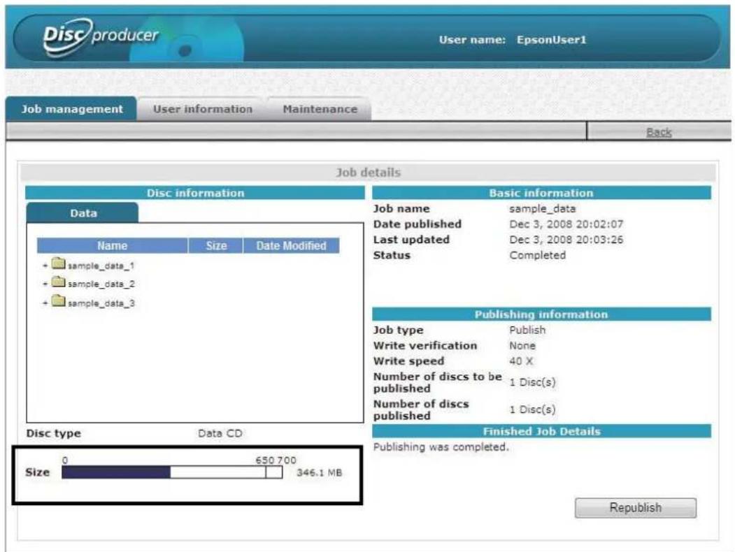 EPSON PP-100N - (Job details) screen - 1