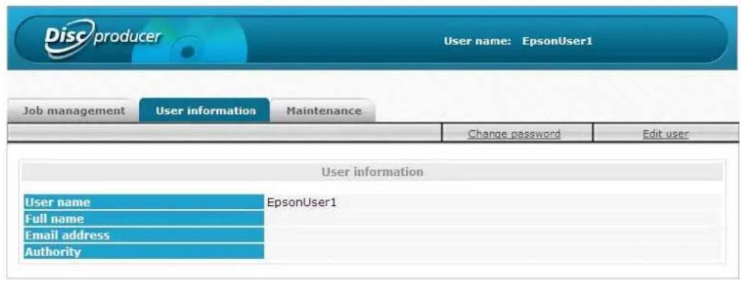 EPSON PP-100N - (User information)/(User management) screen - 1