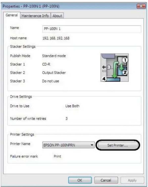 EPSON PP-100N - Click [Set Printer]. - 1