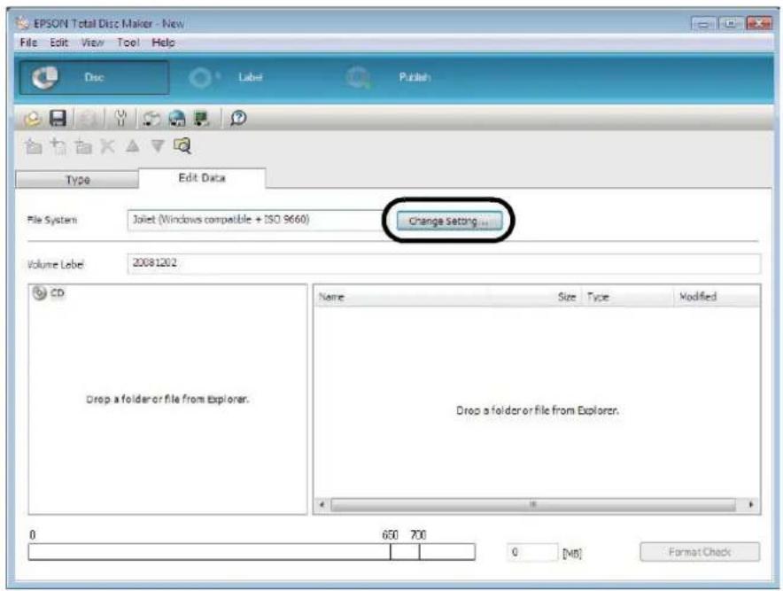 EPSON PP-100N - Click [Change Setting]. - 1